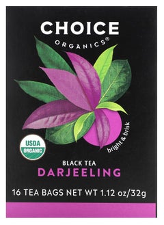 Choice Organic Teas Black Tea Darjeeling 16 Tea Bags 1.12 oz (32 g) 