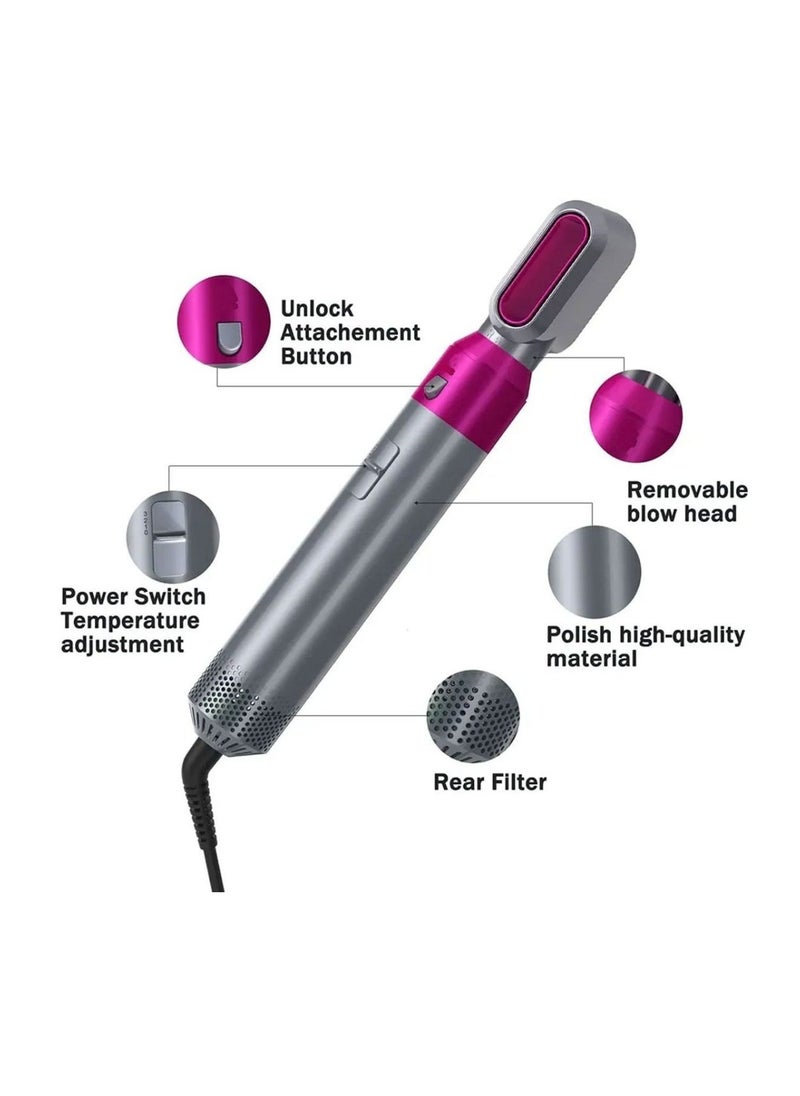 Yuwell Hair Dryer Brush 5 In 1 Electric Blow Dryer Hair Comb Curling Wand Detachable Brush Kit Negative Ion Straightener Hair Curler Hot Hair Styler  - Image 4