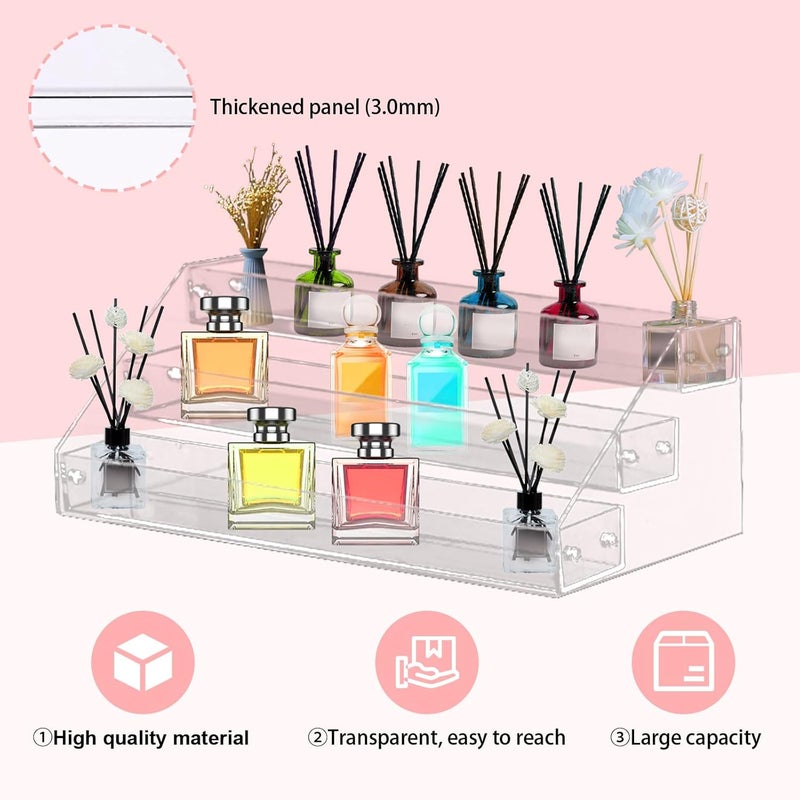 TPGP Longzhuo 2pcs Acrylic Riser Display - Perfume Organizer and Collectibles Stand - Image 2