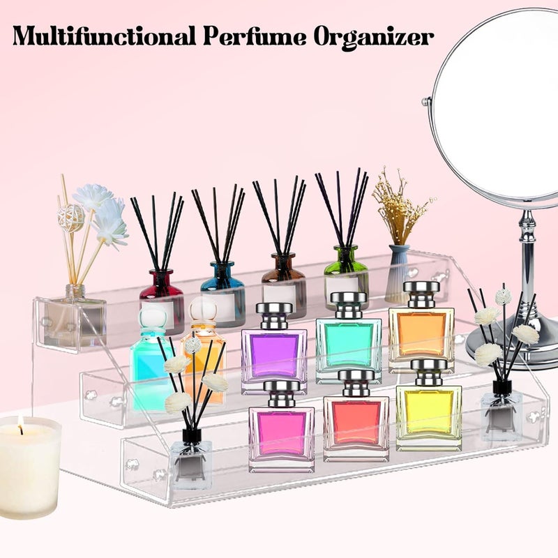 TPGP Longzhuo 2pcs Acrylic Riser Display - Perfume Organizer and Collectibles Stand - Image 5