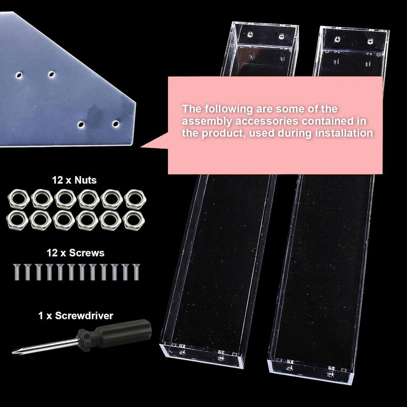 TPGP Longzhuo 2pcs Acrylic Riser Display - Perfume Organizer and Collectibles Stand - Image 3