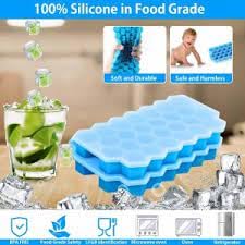 SILENT MONK ICEBURG Silicon Ice Cube Trays for Freezerwith Lids Original 100 BPA Free Flexible Washable Soft Useful in Drink Wines Choco Aloevera Cubes Big Sized 74 Cavity Blessed Blue 2 - Image 4