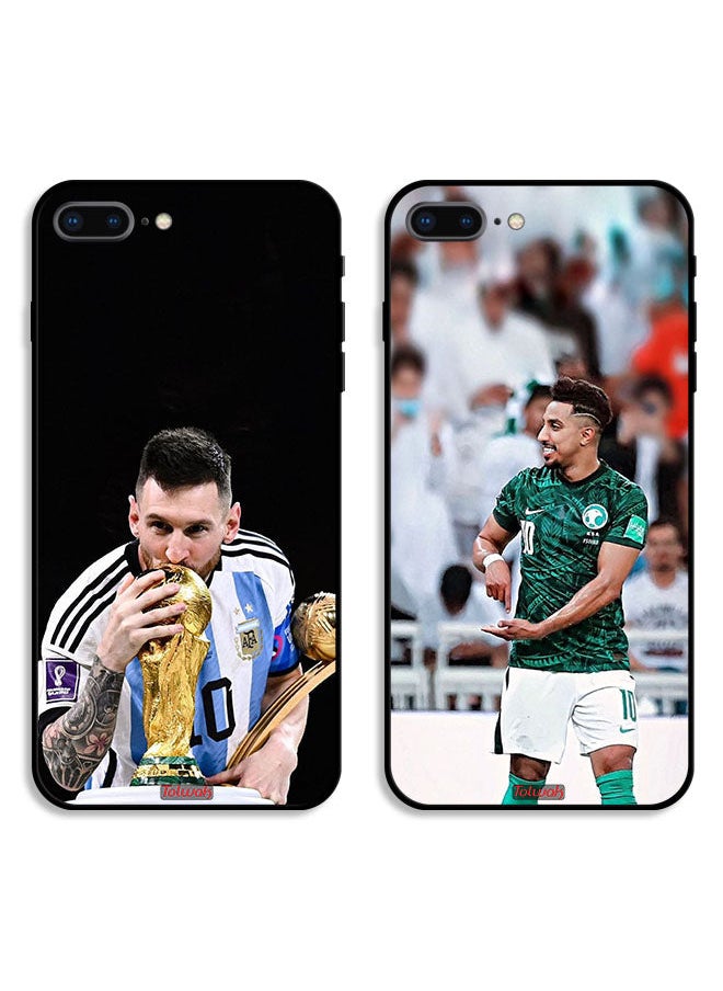 Tolwak - Two Cases For Apple iPhone 7 Plus Protective Covers Messi And Salem - Image 1