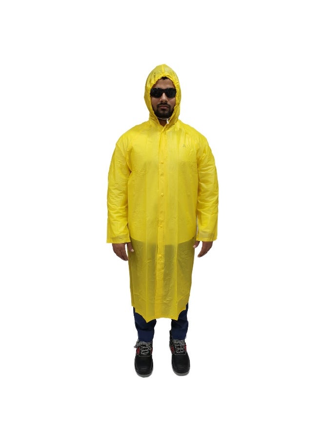 Workman - PVC YM 04 Yellow Rain Coat for Men & Women  | PVC Raincoat for Heavy-Duty Protection |  Waterproof & Windproof Rainwear | Pack of 2 - Image 1
