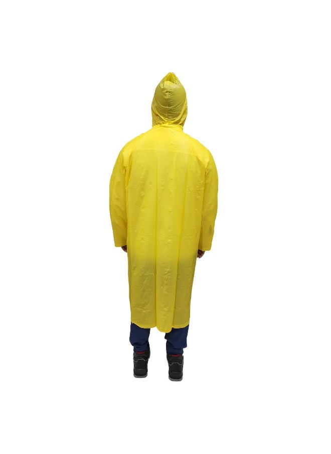 Workman - PVC YM 04 Yellow Rain Coat for Men & Women  | PVC Raincoat for Heavy-Duty Protection |  Waterproof & Windproof Rainwear | Pack of 2 - Image 1