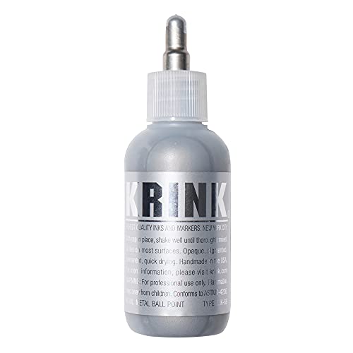 Krink K66 Silver Paint Marker Vibrant and Opaque Fine Art Graffiti Markers for Unique Marks on Metal Paper Painted Surfaces and More AlcoholBased Krink Permanent Paint Markers for Lasting Lines