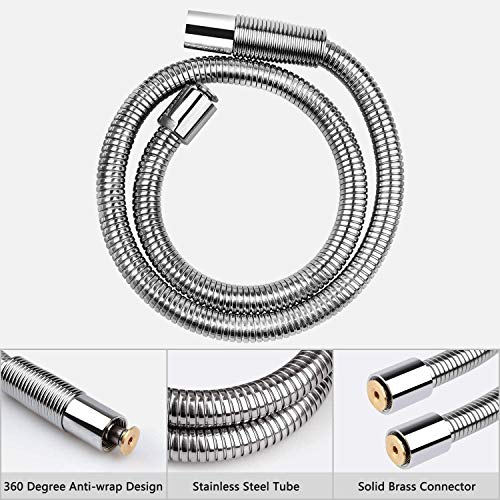 KWODE Pre-rinse Hose 44" Flexible Stainless Hose Replacement Kit For Commercial Kitchen Sink Faucet On Compartment Sinks with Spray Valve - Image 4