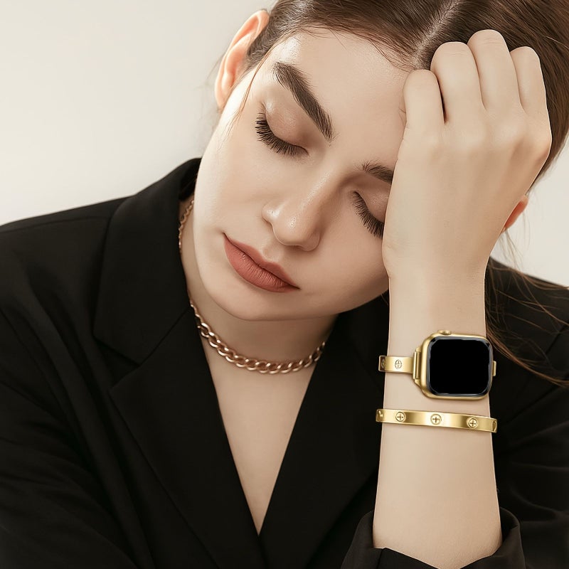 Elegant Golden Chain Strap For Apple Watch 38 40 41 42mm Star Color - Image 2