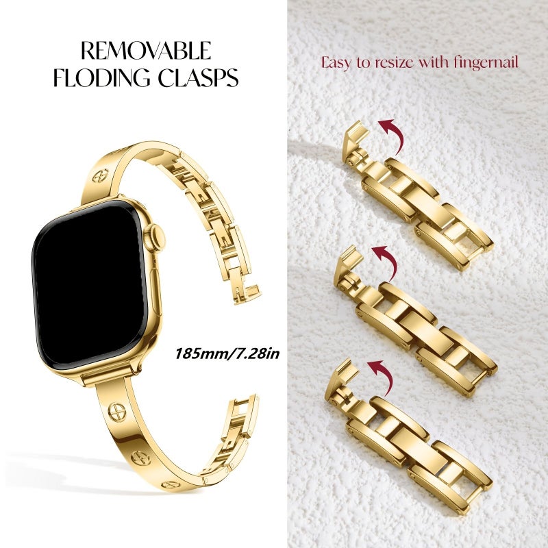Elegant Golden Chain Strap For Apple Watch 38 40 41 42mm Star Color - Image 3