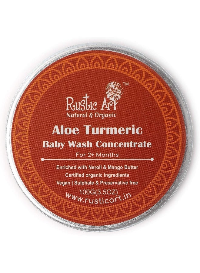 راستيك أرت غسول الأطفال المركز بالصبار والكركم العضوي من ريفي آرت للأطفال الرضع والأطفال بعمر شهرين فما فوق (100 جم) - Image 1