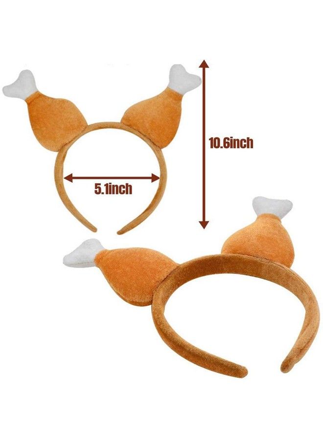 Asekonc Plush Thanksgiving Day Roasted Turkey Hat And Thanksgiving Drumstick Combo For Thanksgiving Day Birthday Party Favor Supplies Yellow - Image 5