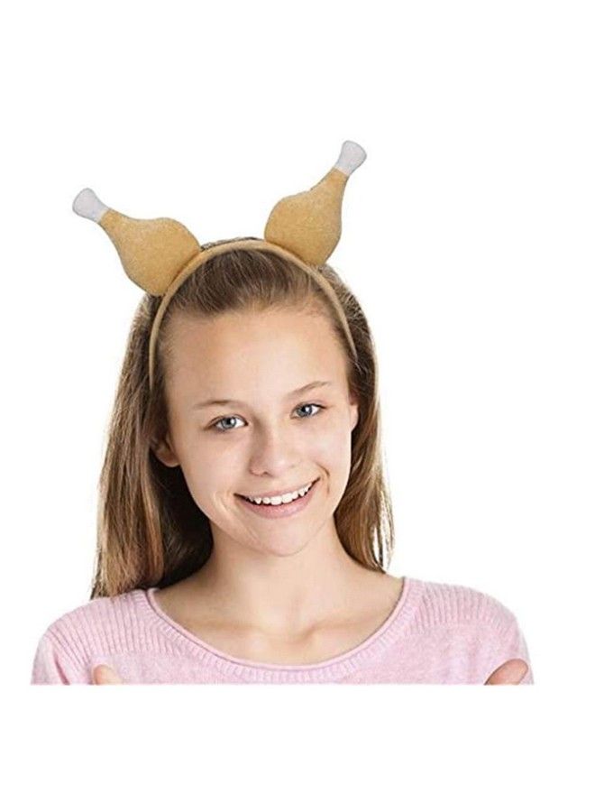 Asekonc Plush Thanksgiving Day Roasted Turkey Hat And Thanksgiving Drumstick Combo For Thanksgiving Day Birthday Party Favor Supplies Yellow - Image 3