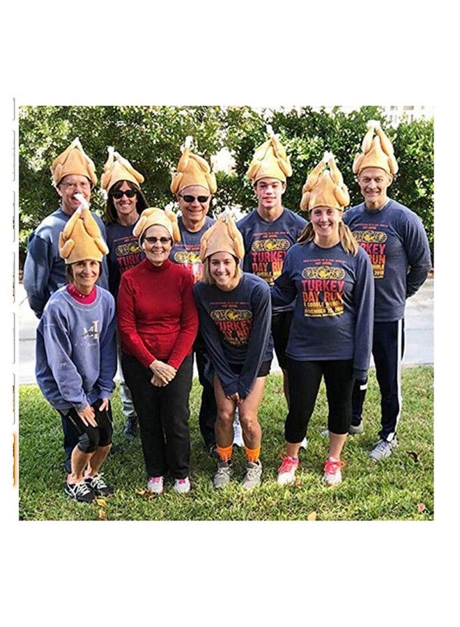 Asekonc Plush Thanksgiving Day Roasted Turkey Hat And Thanksgiving Drumstick Combo For Thanksgiving Day Birthday Party Favor Supplies Yellow - Image 4