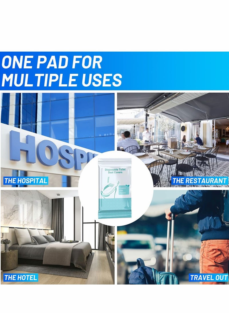 نيبمينينت Disposable Toilet Seat Covers 50Pcs, 16 x 24 Inch, 40 60 cm, Antibacterial Waterproof Extra Large Individually Wrapped Shields for Adults Travel Hospital Hotel Kids Potty Training Public Restrooms - Image 2