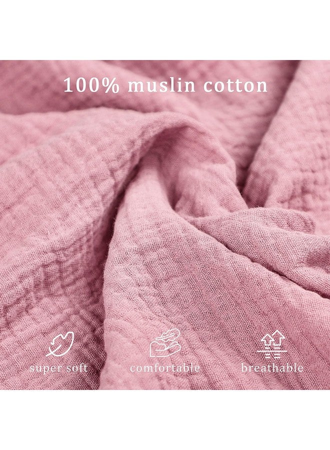 غطاء مقعد أطفال من Hooyax Muslin، قطعتان، غطاء مقعد عضوي قابل للإزالة، مناسب لحديثي الولادة، وأغطية مقاعد أرضية مبطنة للأطفال للأولاد والبنات (وردي فاتح وزهري) - Image 1