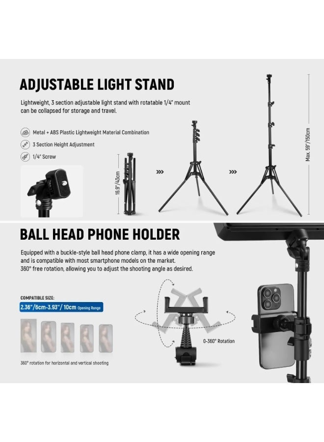 نيوير BASICS BP300 Bi-Color LED Video Light Kit - Image 5