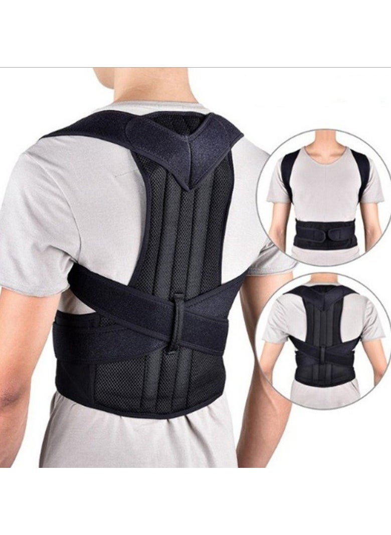 Generic - Posture Corrector Back Support Belt | Orthopedic Lumbar Spine Brace & Shoulder Back Straightener for Men - Image 1
