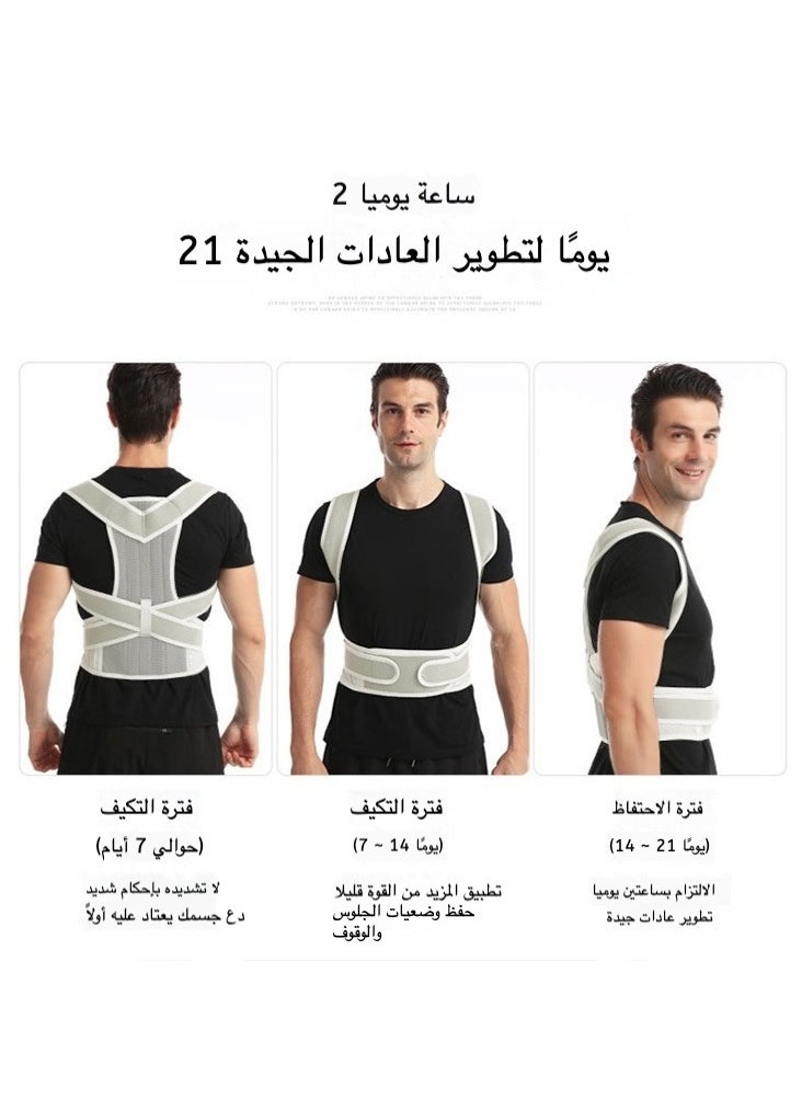Generic - Posture Corrector Back Support Belt | Orthopedic Lumbar Spine Brace & Shoulder Back Straightener for Men - Image 1