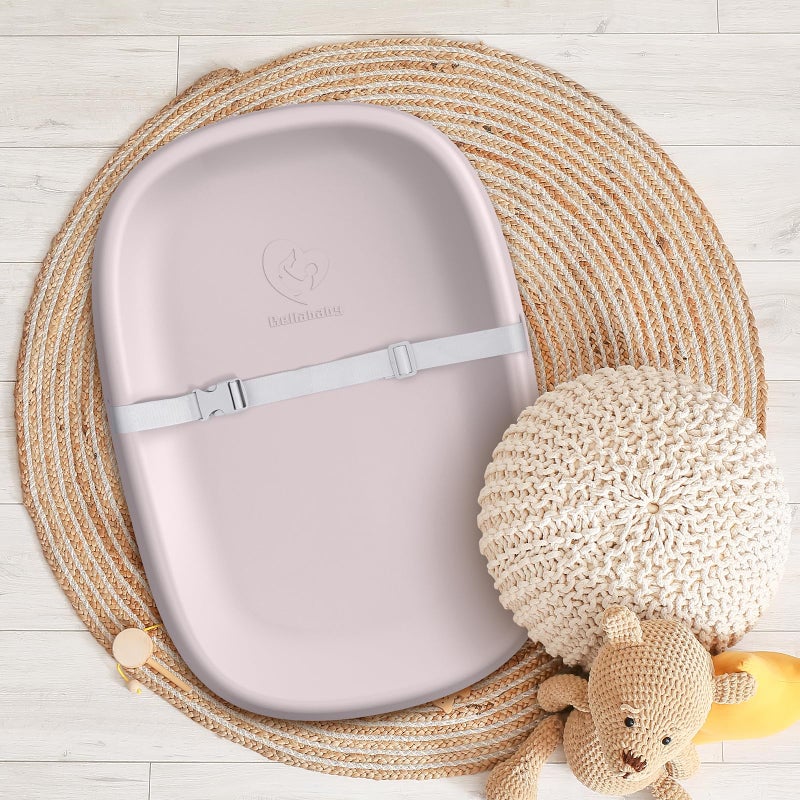 Bellababy Baby Changing Pad, Waterproof & Non-Slip, Soft, Easy to Clean, Lightweight, Portable, Polyurethane (PU), 27.6 * 19.2 * 2.9 inches, Pink - Image 5