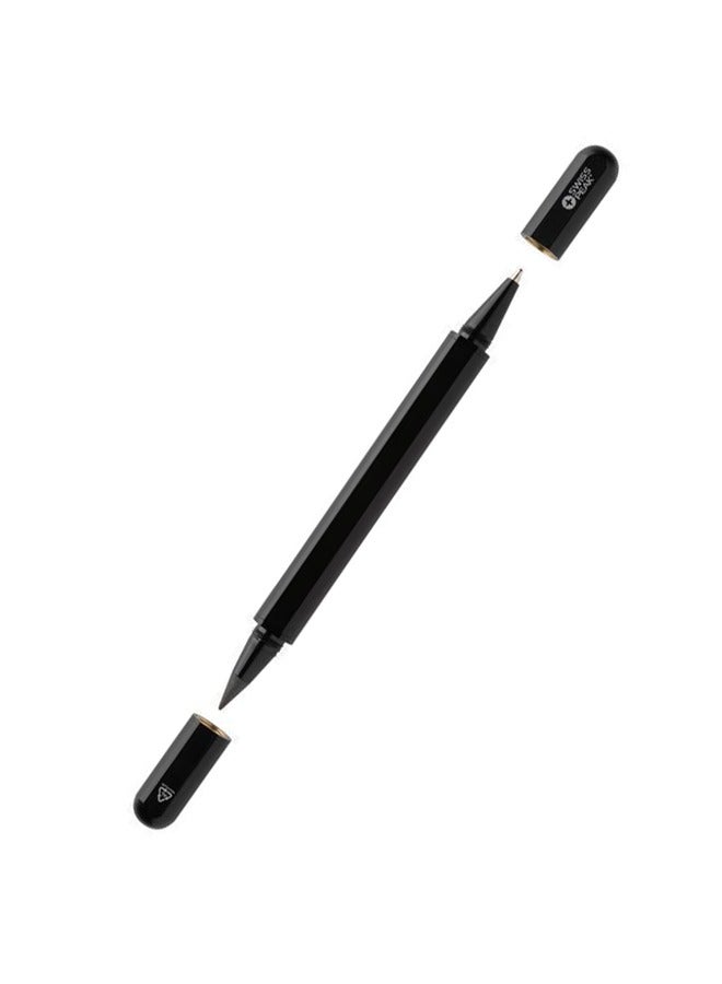 Swiss Peak® Storm RCS Recycled Aluminum Dual Tip Pen - Black - Image 1