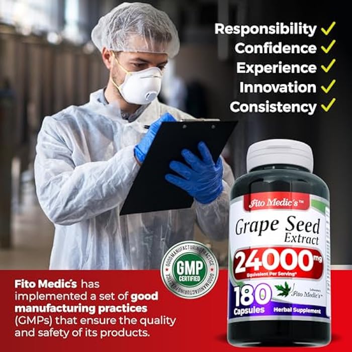 FITO MEDIC'S Lab | Grape Seed Extract | Grape Seed | 180 Capsules - Image 5