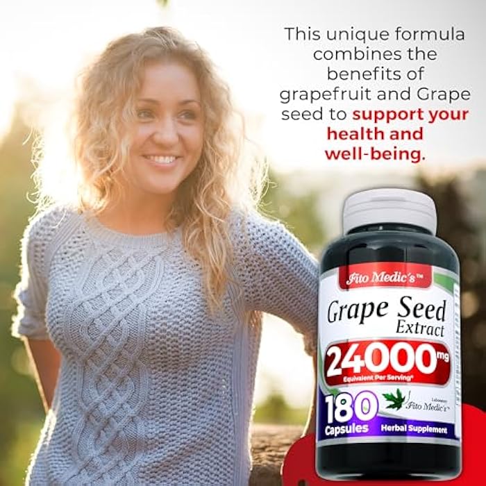 FITO MEDIC'S Lab | Grape Seed Extract | Grape Seed | 180 Capsules - Image 3