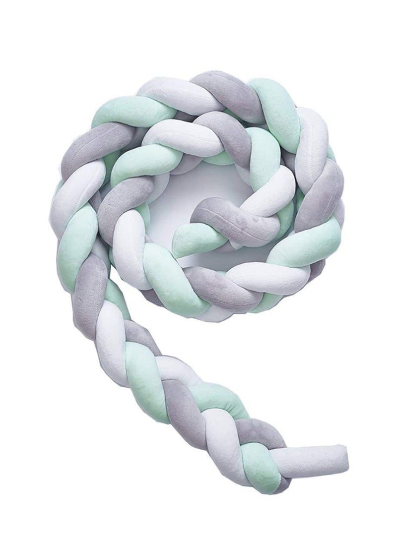2 M Length Baby Braided Crib Bumpers Knot Pillow Cushion Nursery Bed Set Room Baby Crib Protector Bed Backrest  - Image 1