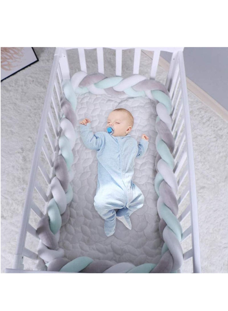 2 M Length Baby Braided Crib Bumpers Knot Pillow Cushion Nursery Bed Set Room Baby Crib Protector Bed Backrest  - Image 2