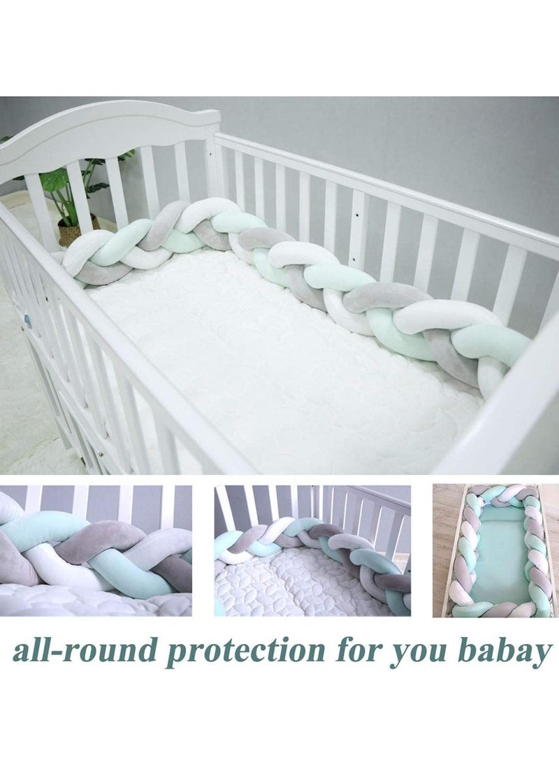 2 M Length Baby Braided Crib Bumpers Knot Pillow Cushion Nursery Bed Set Room Baby Crib Protector Bed Backrest  - Image 3