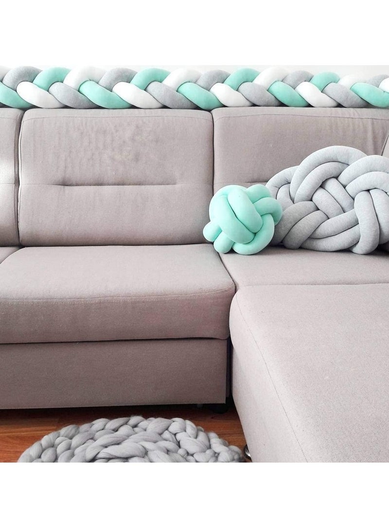 2 M Length Baby Braided Crib Bumpers Knot Pillow Cushion Nursery Bed Set Room Baby Crib Protector Bed Backrest  - Image 5