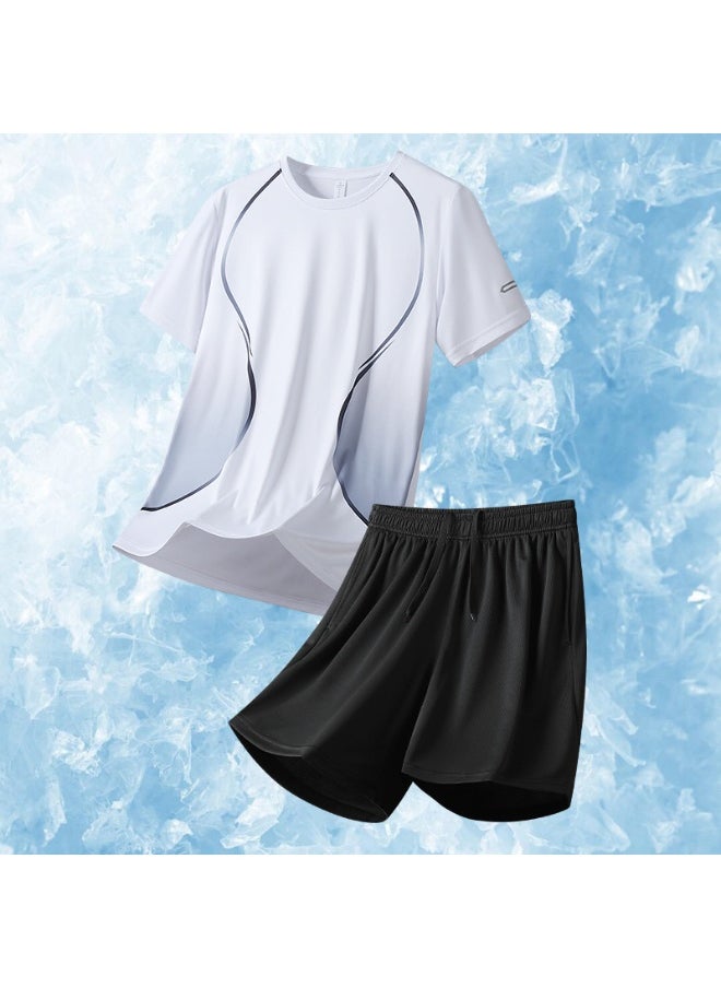 KUYING Short Sleeved Ice Silk Quick Drying Mesh Set  - Image 1