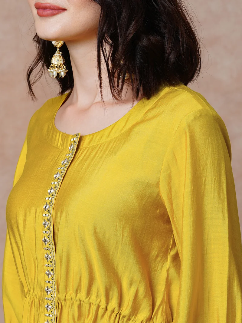 globus Women Tassel Tie Up Tunic & Trouser Set