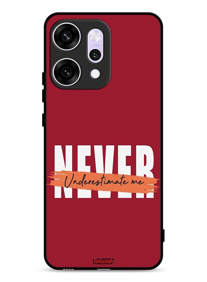 Tolwak Oppo Reno14 Protective Case Cover Never Underestimate Me - Image 1