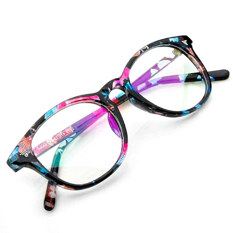 Iflash Blue Light Blocking Glasses Gaming Filter Transparent Round Eyeglasses for Eye Protection Men Women, Computer/Tablet/Laptop/Mobile/TV, Anti-blue & Anti eyestrain - Image 1