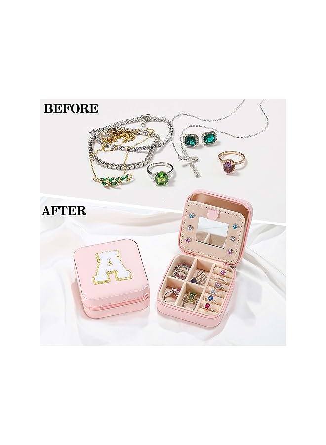 The Bros Christmas Gifts for Women Girls - Travel Jewelry Case for Girls Jewelry Box | Gifts for Friends Women Unique Christmas Gifts for Women | Friends Gifts Personalized Gifts - Initial Jewelry Box - Image 2