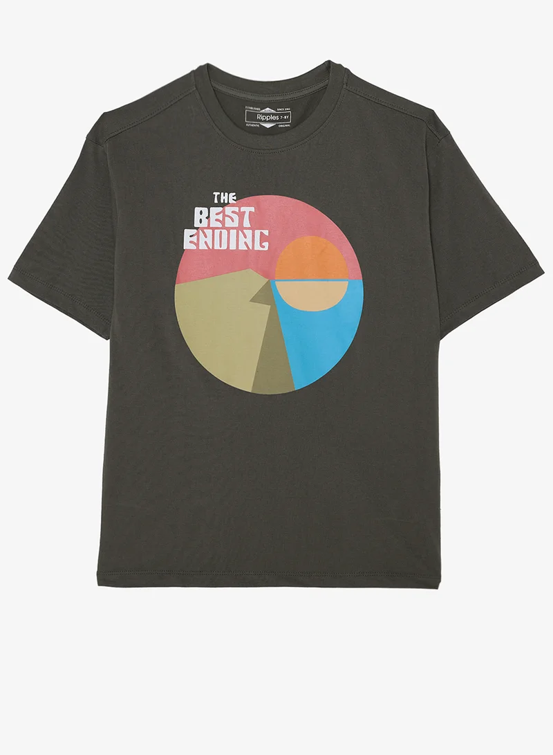 ريبلز مع نمشي Boys Drop Shoulder Tee