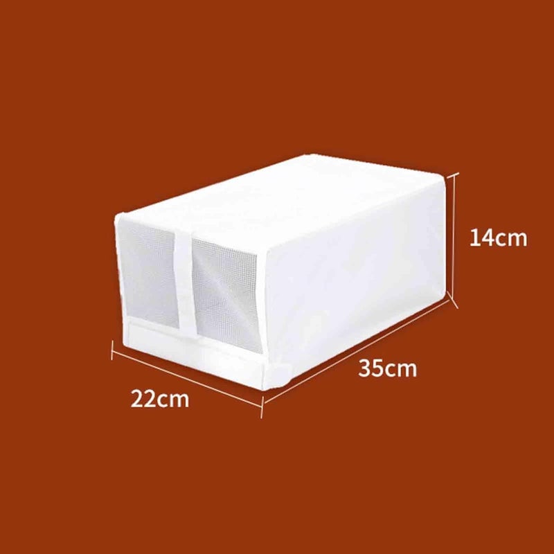 Hebrew Shoe Rack Shoe Storage Shoes Rack Stand Shelf Boxes Clear Lightweight Portable Space Saving Stackable Storage Box Clamshell Type Dustproof Cloth Easy To Move Foldable - Image 2