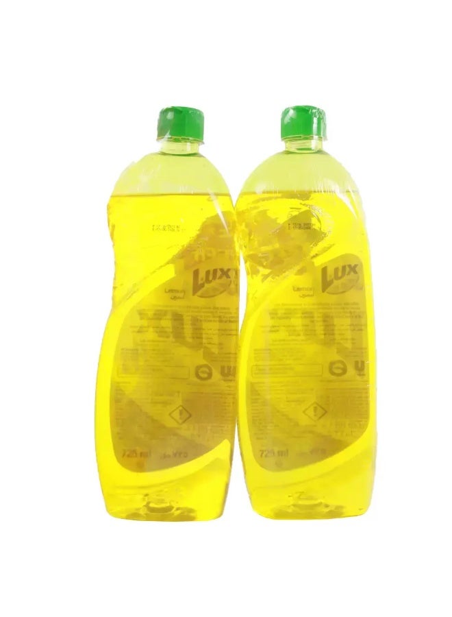 Lux Dishwashing Liquid Soap With Lemon Essence For Sparkling Clean Dishes- 2X725ml - Image 2