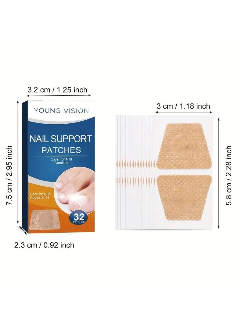 YOUNG VISION 32 pcs Toenail Repair Patch Nail Care Products For Men And Women Keep Your Toenail In Good Condition  - Image 2