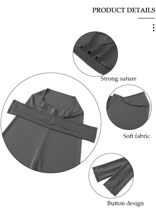 DUNISO Instant Hijab Button Design, Fashion Hijab for Women, Instant Snap Fastener Hijab Inner Cap, Full Cover Head Wraps Scarf, Islam Turban Caps - Image 5