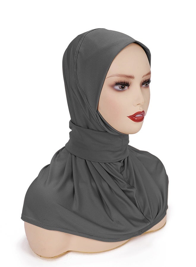 DUNISO Instant Hijab Button Design, Fashion Hijab for Women, Instant Snap Fastener Hijab Inner Cap, Full Cover Head Wraps Scarf, Islam Turban Caps - Image 3