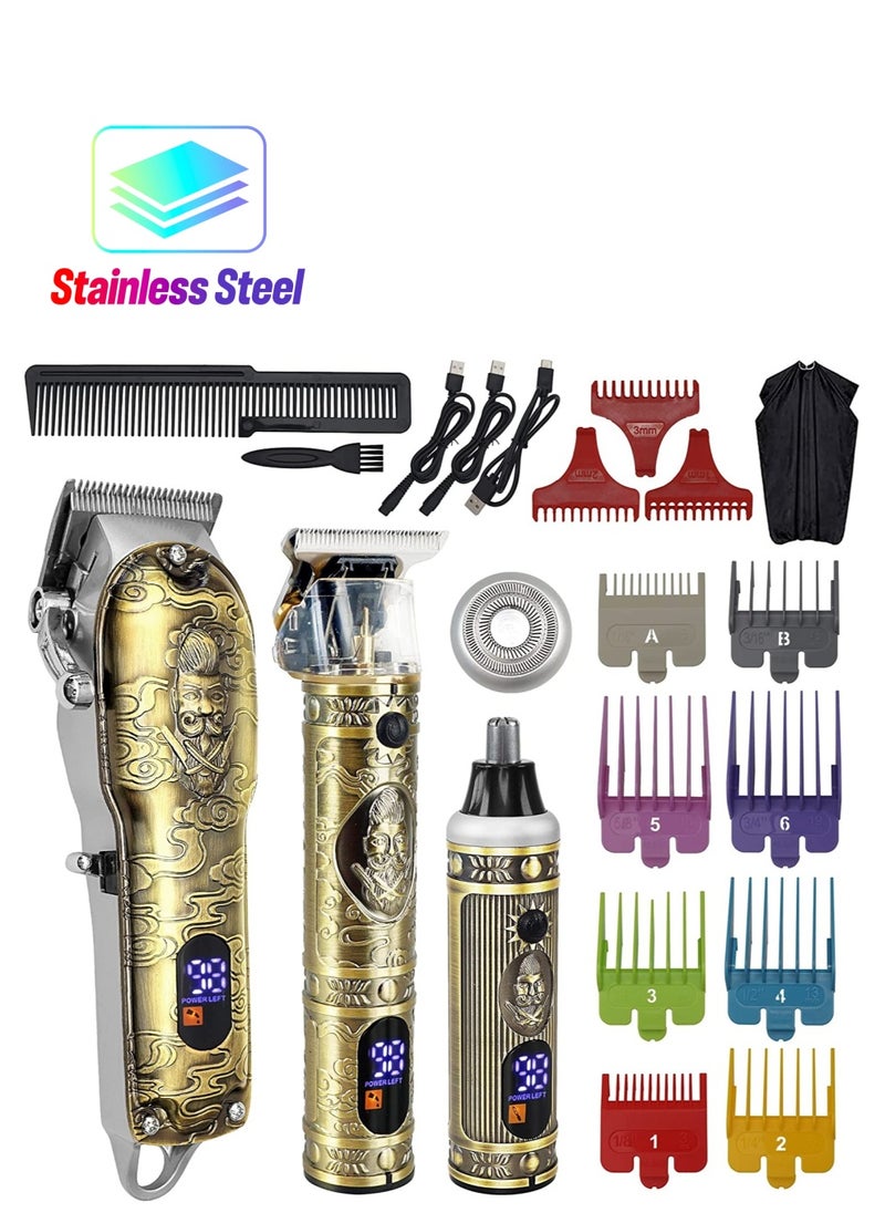 RATSAW Hair Clippers Beard Trimmer Nose Set for Men Professional Cordless Barber Rechargeable T Blade Trimmer Hair Cut Machines with LED Display  - Image 1