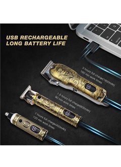 RATSAW Hair Clippers Beard Trimmer Nose Set for Men Professional Cordless Barber Rechargeable T Blade Trimmer Hair Cut Machines with LED Display  - Image 2