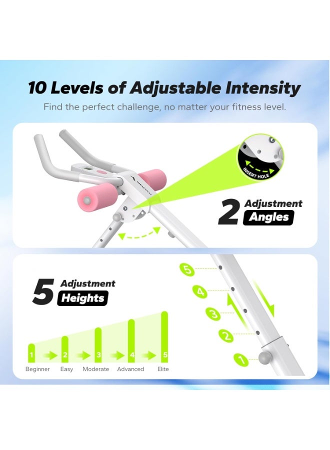 Merach Ab Machine Exercise Bench Press Gym Equipment for Home Gym,Home Gym Equipment, Adjustable Ab Trainer for Exercise & Fitness Equipment, Foldable, Knee Protection Abdominal Trainer - Image 3