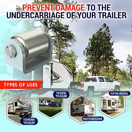 LATCH.IT 2 Pack Skid Wheels | 2” Weld-On Trailer Skid Wheels | Heavy-Duty Steel Wheel Trailer Rollers | Metal Roller | Micro Rollers for RV | 2” Ball-Bearing Steel Rollers to Protect RV Undercarriage - Image 3