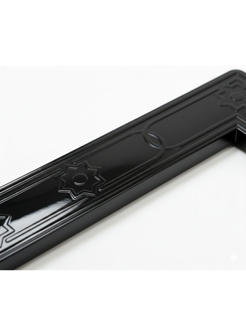 راكو للنظافة إطار ديكور للمكيف الشباكي ذكي وقابل للتعديل لتغطية الفراغات وتركيب سهل - أسود مزخرف - Image 5