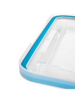 Sterilite Premium Stackable Rectangular Space Saving Gasket Box Clear and Blue 76 L 19384304  - Image 3