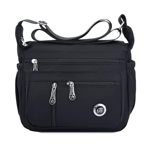 Fabuxry Purses and Shoulder Handbags for Women Crossbody Bag Messenger Bags (Large-Black) - Image 1