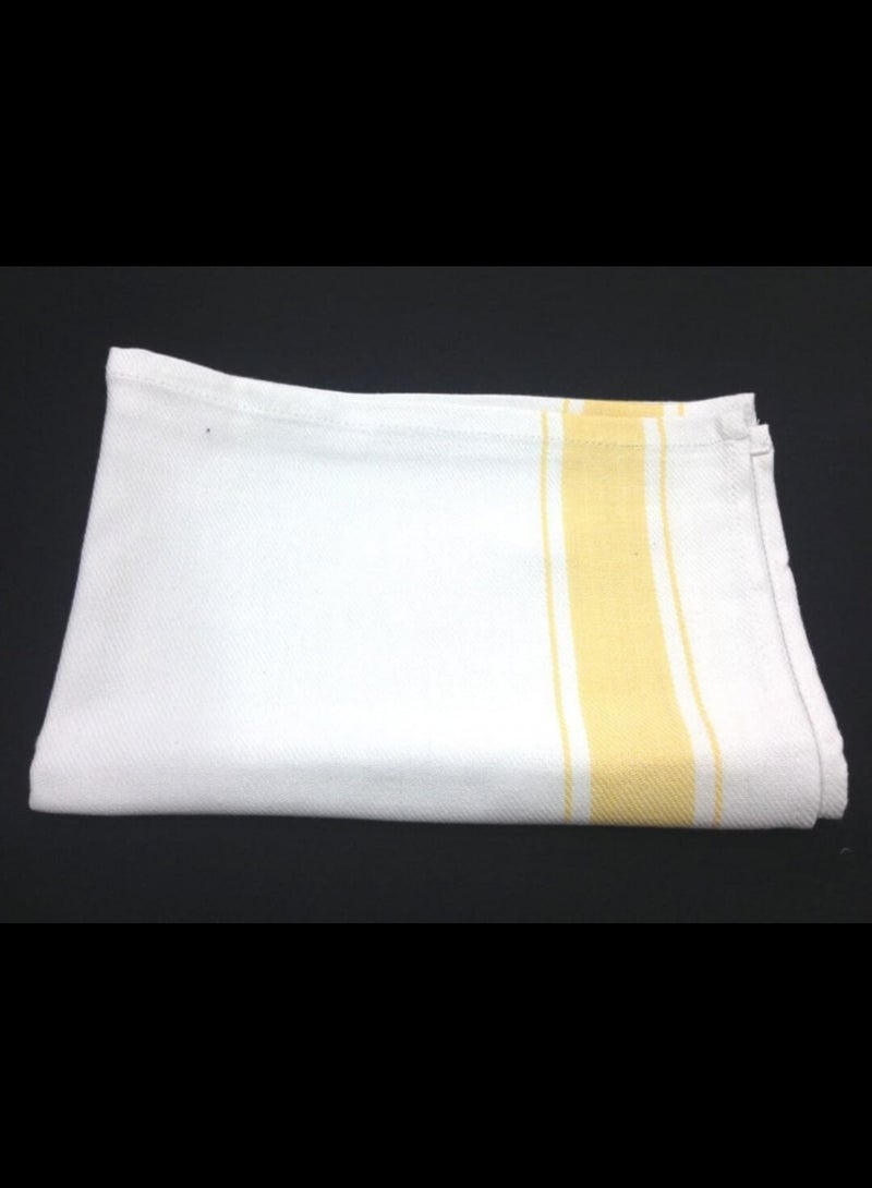 Luxury kitchen Cloth, 12pcs, Dish Towels, Yellow border  - Image 1
