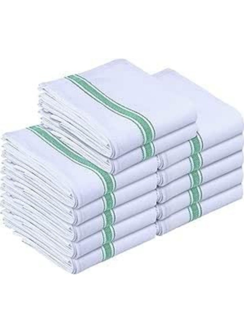 Luxury kitchen Cloth, 12pcs, Dish Towels, Yellow border  - Image 4